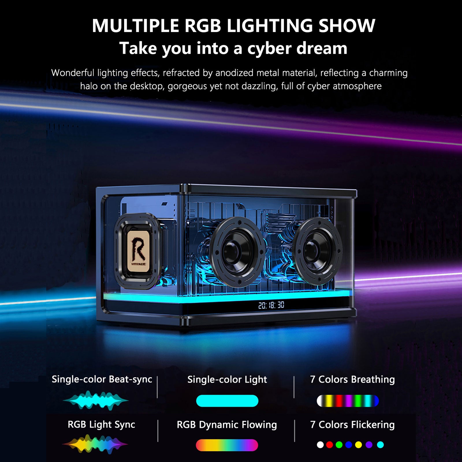 JOYIDEAVA 40W Bluetooth Speaker Ultra Heavy Bass Wireless Stereo Speaker