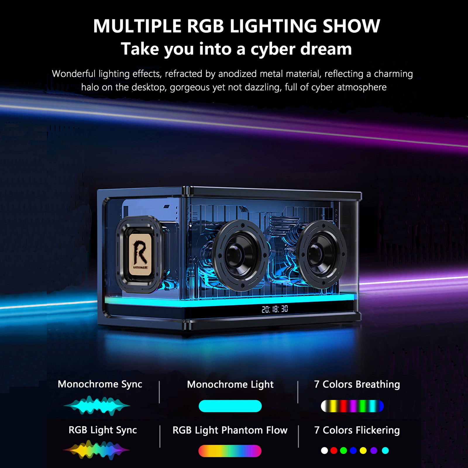JOYIDEAVA 40W Bluetooth Speaker Ultra Deep Bass Wireless Stereo Speaker